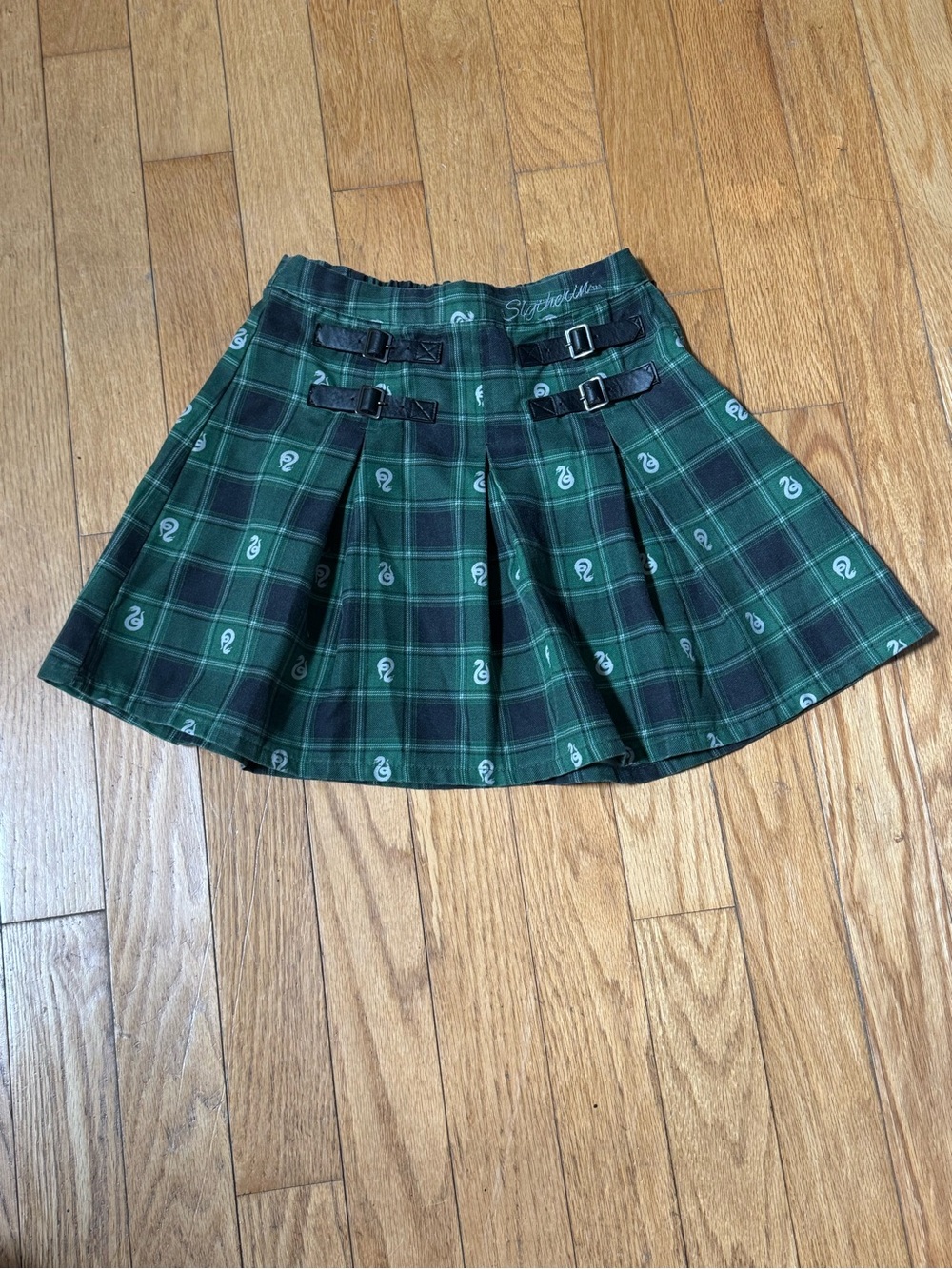 Wizarding World Harry Potter Womens Slytherin Tartan Plaid Mini Skirt XS Cosplay